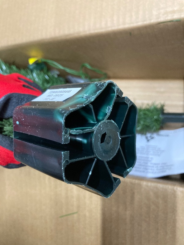 Photo 1 of *Base has some damage* National Tree Company Pre-Lit Artificial Medium Christmas Tree, Green, Kincaid Spruce, Multicolor Lights, Includes Stand, 4 Feet