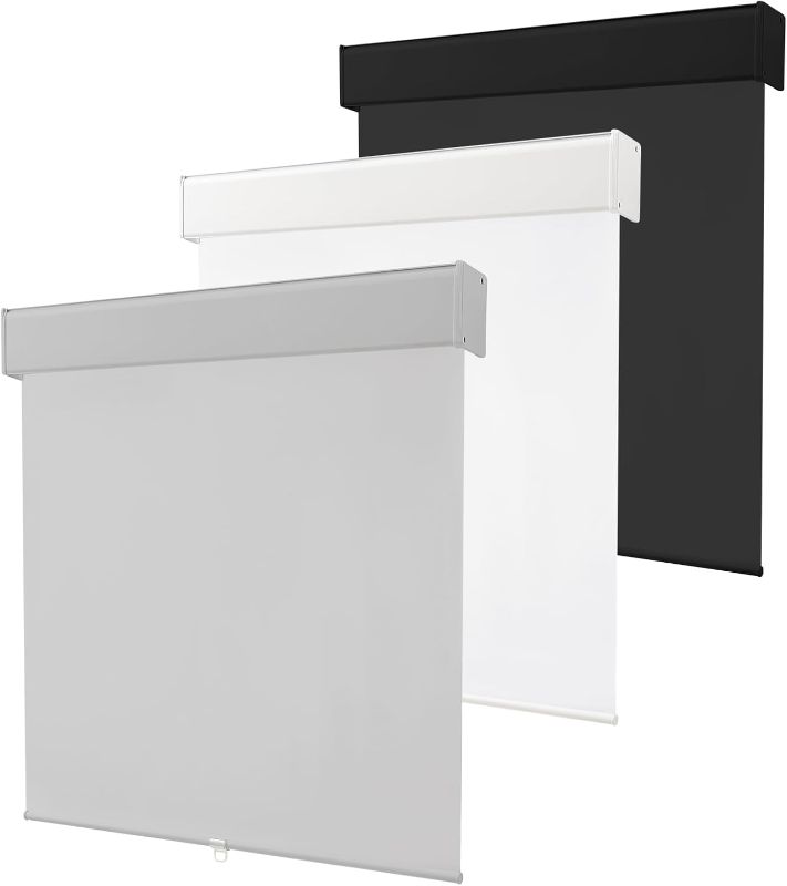 Photo 1 of  Roller Shade, Window Blind with Thermal Insulated, UV Protection Fabric. Roller Blind for Office and Home. Easy to Install. Grey, 29X72
