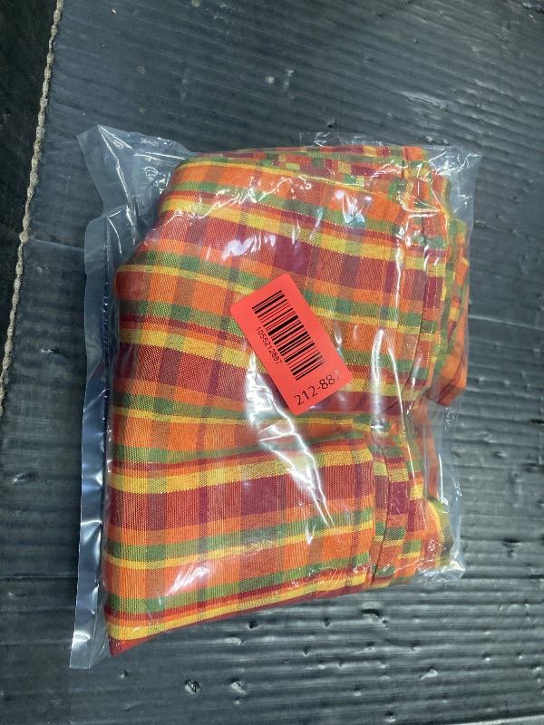Photo 1 of ***COUNT OF 12 VERIFIED*** Set of 12 Fall Gingham Cloth Napkins 18 x 18 Inches Checkered Plaid Dinner Napkins Washable Polyester Fiber Stain Resistant for Autumn Harvest Thanksgiving***COUNT OF 12 VERIFIED***