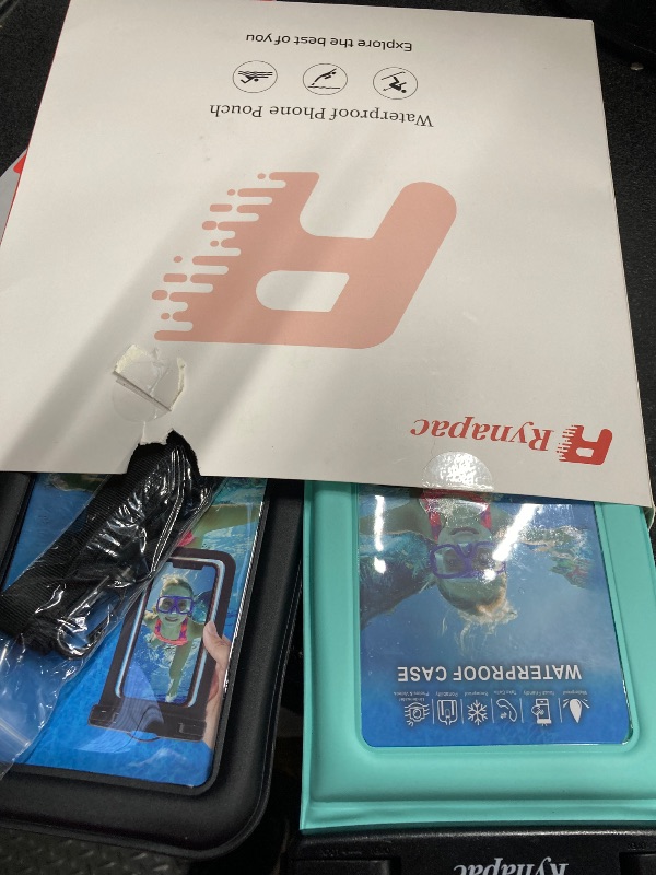 Photo 1 of [Up to 8.5''] Floating Waterproof Phone Pouch, Double Bags Waterproof Phone Case with Lanyard for iPhone 17 16 15 Pro Max, Galaxy S25 Ultra, IPX8 Cellphone Dry Bag Beach Cruise Ship Essentials 2 Pack