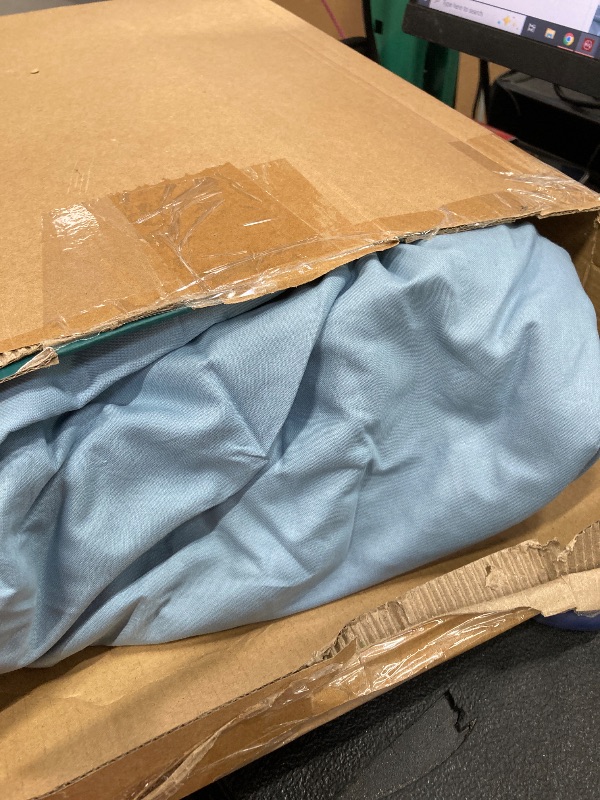 Photo 1 of LBRO2M 100% Cotton Sheets Set Deep Pocket 19", 1000 Thread Count Full Size 4 Piece Bed Sheet Sets Soft Comfortable Bedding All Season (Full, French Blue)