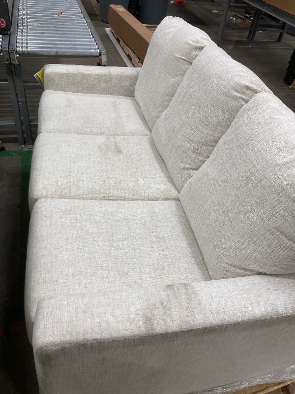 Photo 1 of White Three Seater Sofa