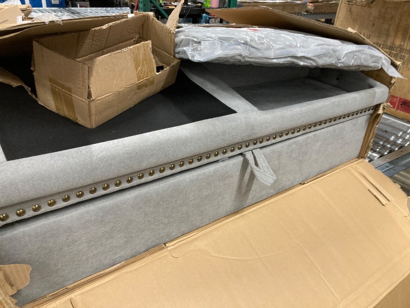 Photo 1 of **CONTAINS ALL 3 BOXES****L-Shaped Sectional Couch with Storage, Sofa with Reversible Chaise Removable Cushion Covers, for Small Space, Apartment, Living Room, Light Gray