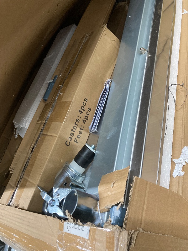 Photo 2 of HARDURA Stainless Steel Table 24 x 36 Inches with Wheels Casters NSF Heavy Duty Commercial Prep Table with 2” Backsplash and Adjustable Undershelf for Restaurant Kitchen Home and Hotel