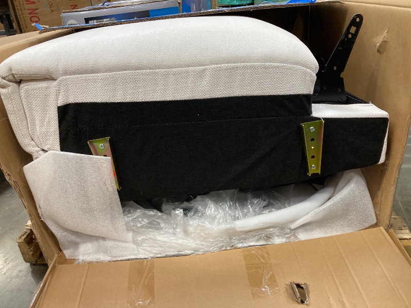View 1 of ***THIS IS ONLY THE BOTTOM HALF OF THE CHAIR***MALOL Modern Swivel Rocker Recliner – Glider Reclining Chair with Footrest, Wide Seat Cushion & Comfortable Support for Living Room, Nursery, Bedroom, White***THIS IS ONLY THE BOTTOM HALF OF THE CHAIR***