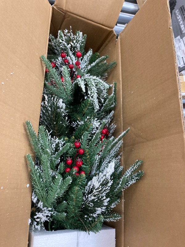 Photo 1 of ***LIGHTS DO NOT WORK***Garvee 3ft Mini Prelit Premium Snow Flocked Artificial Christmas Tree, Pre-lit Xmas Pine Tree for Christmas Decoration, Party Decoration, Home, Office***LIGHTS DO NOT WORK***