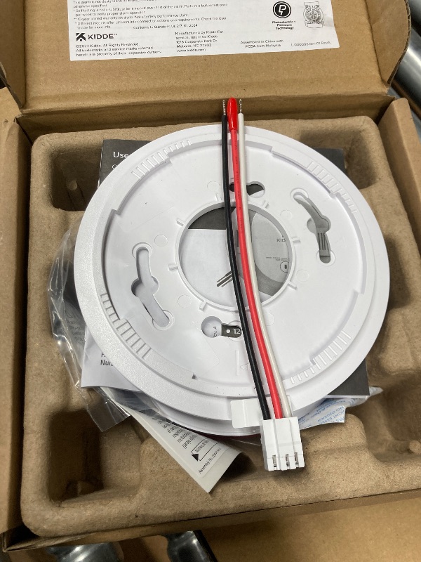 Photo 1 of Kidde Hardwired Smoke & Carbon Monoxide Detector, 10-Year Battery Backup, Interconnectable LED Warning Light Indicators, 30CUA10