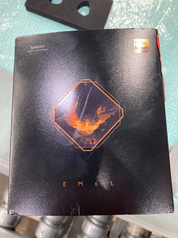 Photo 1 of **METAL SCREEN MISSING FROM INSIDE ONE EARPHONE-SEE PIC**Linsoul SIMGOT EM6L 1DD + 4BA Hybrid Driver in-Ear Monitor, Gaming Earbud, HiFi IEM Earphone with 3D-Printed Resin Housing, Detachable OFC Silver-Plated Cable for Musician Audiophile