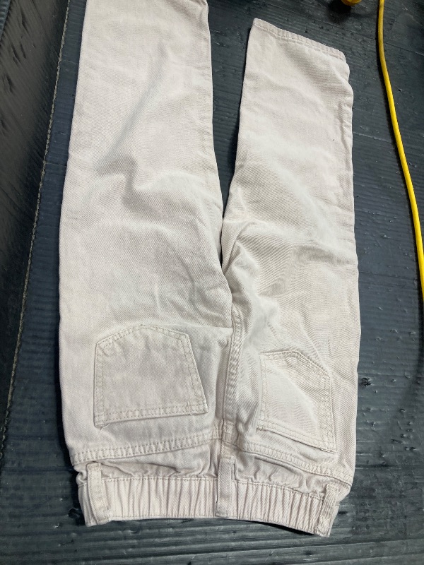 Photo 1 of ***SOME STAINS ON KNEES AS PICTURED***WDIRARA Girl's Butterfly Print Elastic Waist Wide Leg Ripped Jeans Denim Pants Khaki Solid 9Y***SOME STAINS ON KNEES AS PICTURED***