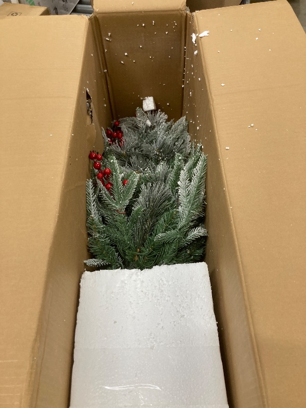 Photo 1 of **ONE TREES LIGHTS DO NOT WORK***GARVEE 3FT Pre-lit Christmas Tree with Lights, PE & PVC Hinged Xmas Tree with Metal Stand, Easy Assembly, Holiday Decoration for Home, Office, Porch, 2PCS