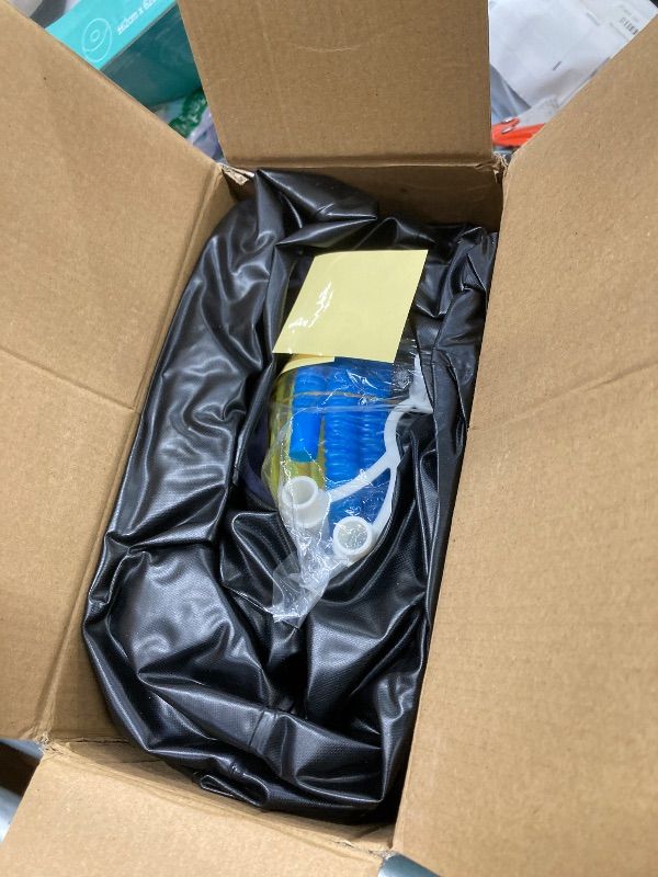 Photo 1 of MENGDUO Inflatable Leisure Sofa Chair and Footstool Outdoor Folding Lounger Sofa Flocking Lazy Couch (Khaki)