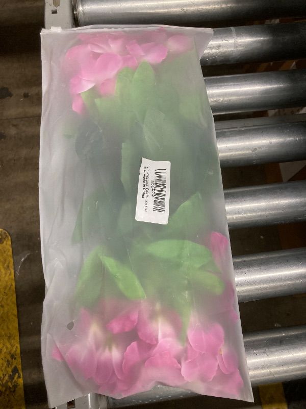 Photo 1 of 2 Pcs Artificial Azalea Flowers for Outdoors Faux Azalea Bushes Silk Flowers Greenery Artificial Azaleas Bouquet for Patio Lawn Garden Decoration (Pink)