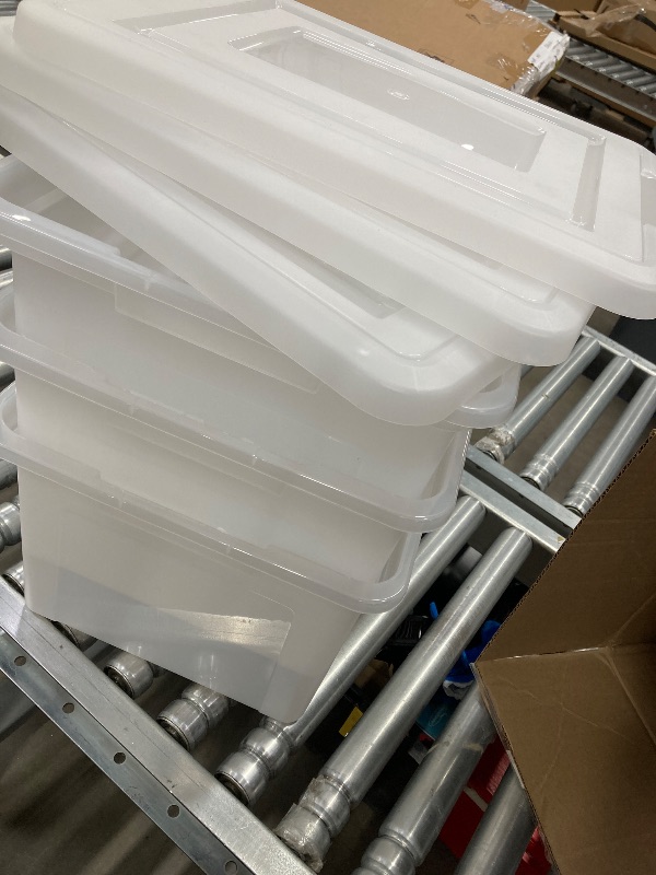 Photo 1 of  Pekky 13 Quart Plastic Bins Boxes with Lid, 3 Packs