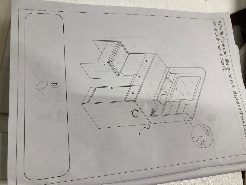 Photo 1 of Satifur Vanity Desk with Sliding Mirror & Light, White Makeup Vanities Table and Stool Set with Charging Station & Drawers for Bedroom ***(BOX RIPPEED/TORN)***