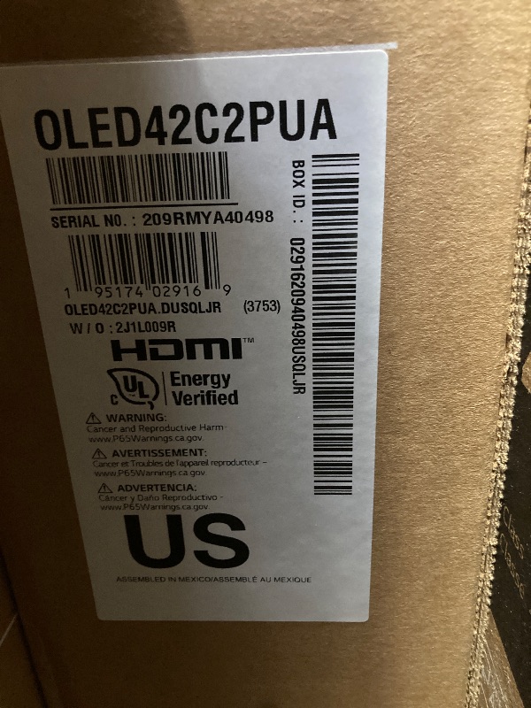 Photo 1 of ***Factory seal***
LG C2 Series 42-Inch Class OLED evo Smart TV OLED42C2PUA, 2022 - AI-Powered 4K TV, Alexa Built-in