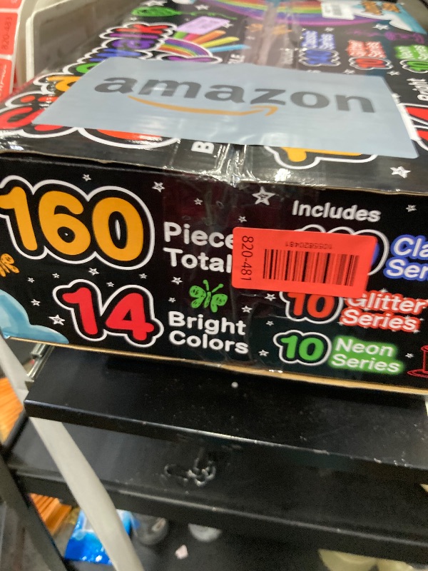 Photo 1 of  PCS Sidewalk Chalk for Kids -  Colors, Glitter, 10 Neon Non-Toxic Washable Jumbo Chalks - Bulk Set of Outdoor Paint for Kids and Toddlers - Chalkboard Toys - Big Bucket Chalk for Party