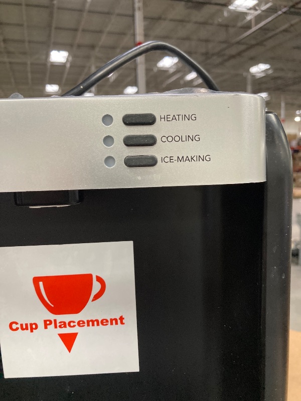 Photo 8 of Electactic Water Dispenser with Ice Maker Function, Top Loading Hot and Cold Water Cooler for 5 Gallon Bottle - Includes Child Safety Lock - Water Machine for Home, Office, Garage - Black