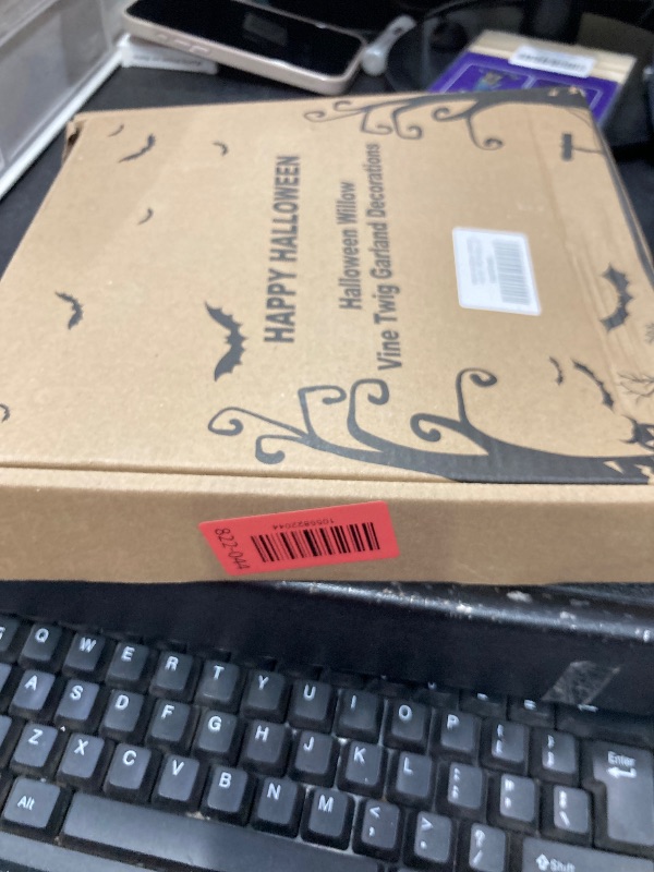 Photo 1 of  FT 54 LED Halloween Lights, 8 Modes & Timer Battery Operated Halloween Pumpkins Bats Lights with Willow Vine Twig Garland, 3D Waterproof Decorations Lights for Indoor Wall Party Fireplace Mantle