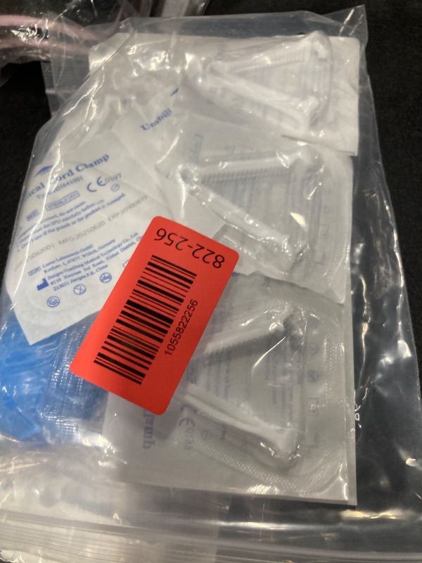 Photo 1 of pcs Sterile Umbilical Cord Clamps, for Home Birth, Veterinary, Obstetrical Kit, Midwife Emergency Birth Supply, Ear Syringe, Snot Sucker, Mucus Sucker and Nasal Bulb Syringe
