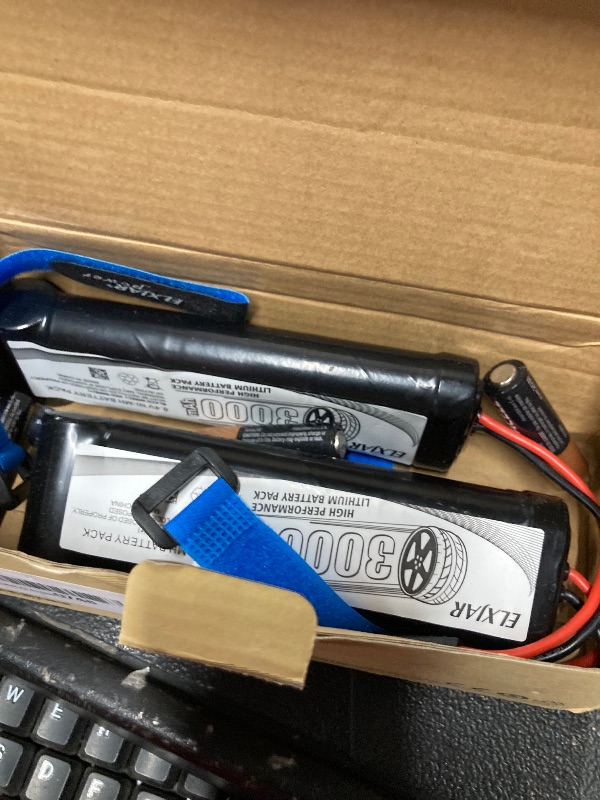 Photo 1 of (2-Pack) 8.4V 3000mAh Ni-MH Battery with TRX Plug and Charger Replacement for RC Car Truck Boat Buggy Tamiya Traxxas Kyosho HPI LOSI