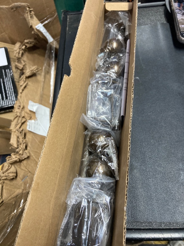 Photo 1 of 2 Pack Bronze Curtain Rods 18 to 60 Inches(1.5-5 Feet),5/8 inch Splicing Drapery Rods,Small Curtain Rods Set,Size: 18''-60'',Bronze