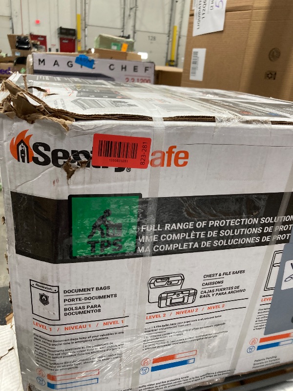 Photo 1 of SentrySafe Fireproof and Waterproof Large Safe with Backlit Digital Keypad and Override Key for Passports, Money, Jewelry, 0.81 Cubic Feet, FPW082HTC