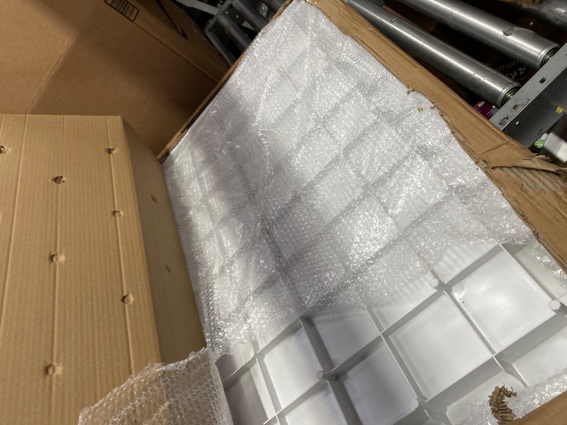 Photo 1 of Shower Base 72"×36"×4", Single Threshold Shower Tray with Center Drain, Rectangle SMC Shower Pan, White Slip Resistant Textured Surface Shower Base for Bathroom