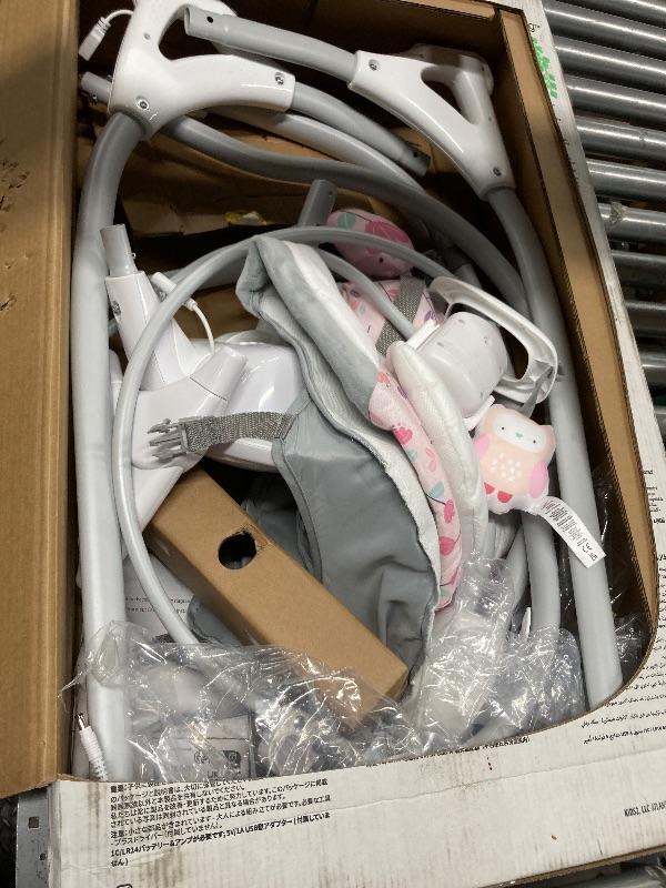 Photo 2 of Ingenuity SimpleComfort Lightweight Compact 6-Speed Multi-Direction Baby Swing, Vibrations & Nature Sounds, 0-9 Months 6-20 lbs (Pink Cassidy)