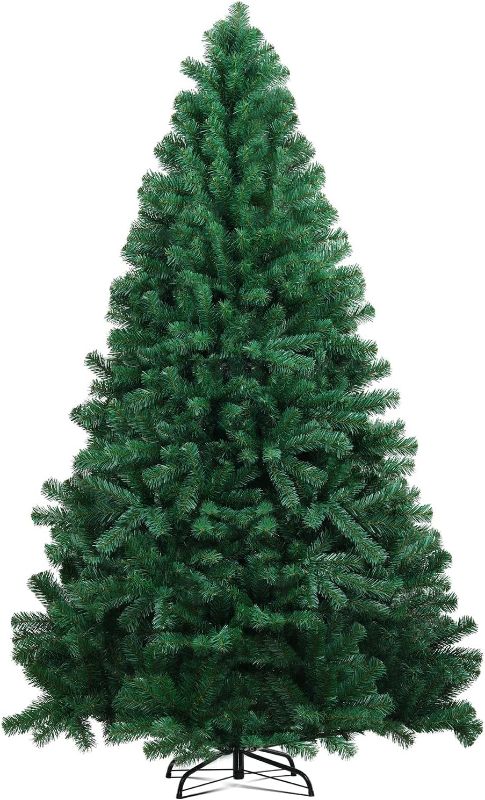 Photo 1 of 
COMHOMA Artificial Green Christmas Tree, 6ft Xmas Pine Tree with 1000 Branch Tips, Indoor Christmas