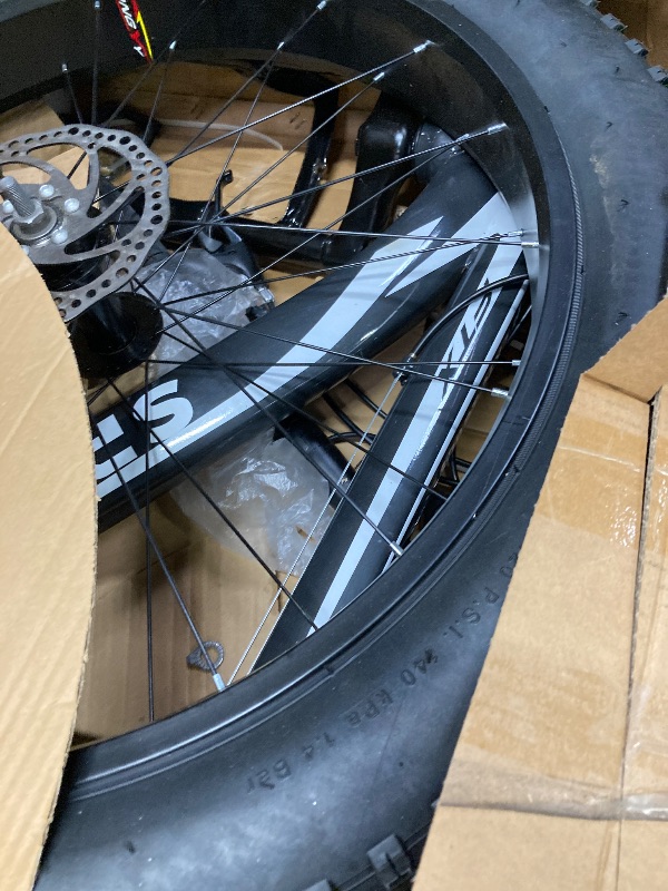 Photo 1 of **USED MISING PARTS , FUNTIONAL UNTESTED  ****SPPTTY 26" Fat Tire Mountain Bike,4" Non-Slip Wide Tires with 21 Speed,Dual Disc Brakes,Bicycle for Men and Women,Grey