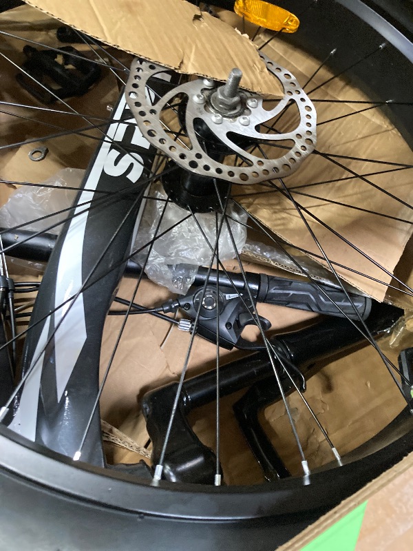 Photo 1 of **USED MISING PARTS , FUNTIONAL UNTESTED  ****SPPTTY 26" Fat Tire Mountain Bike,4" Non-Slip Wide Tires with 21 Speed,Dual Disc Brakes,Bicycle for Men and Women,Grey