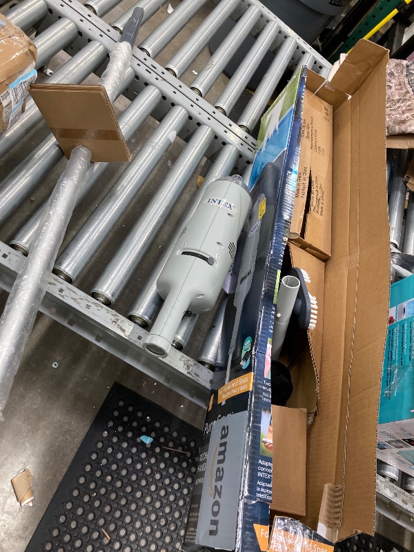 Photo 1 of **used missing parts** Intex Handheld Pool Vacuum Cleaner Rechargeable 94 Inch Telescoping Shaft and 2 Interchangeable Brush Heads for Above Ground Swimming Pool and Spa
