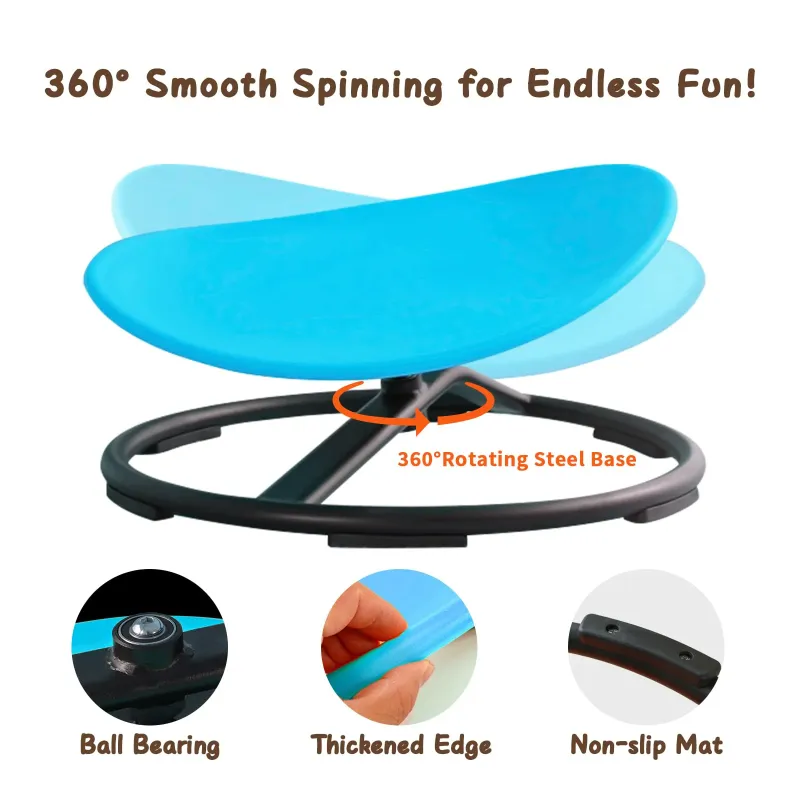 Photo 1 of **uesd***   Spinning Chair for Autistic Kids, Kids Sensory Swivel Chair, Sensory Spinner Seat for Toddlers with Autism & ADHD Children, Sit and Spin Training Body Coordination,Blue