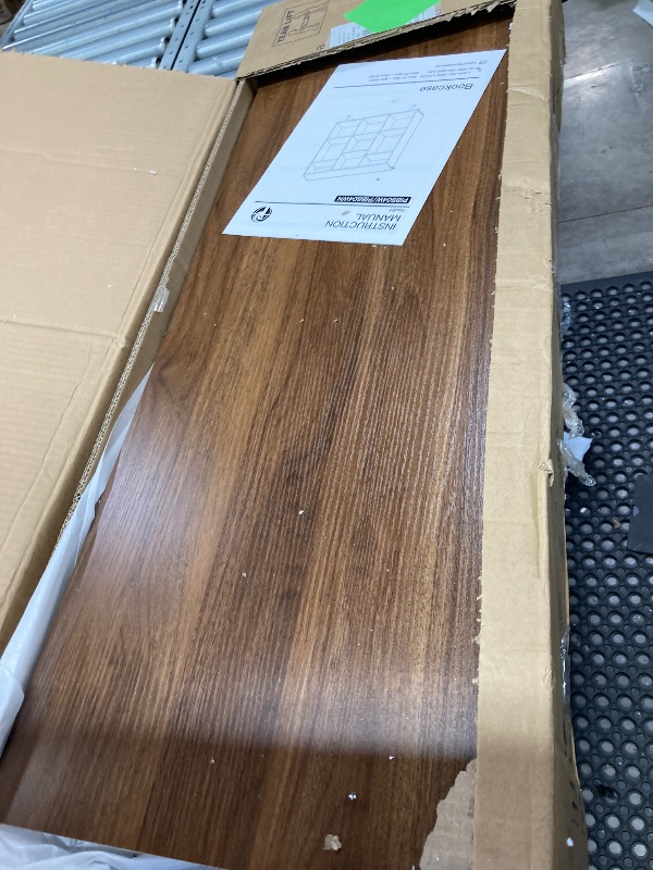 Photo 1 of ***used missing parts**CHITOOMA Wood Bookcase with 3 Adjustable Shelves, 3-Tier 9-Cube Storage Organizer Bookshelf with Solid Legs for Home Office or Living Room, Brown