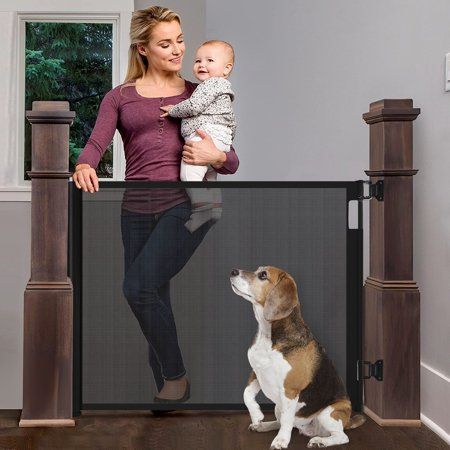 Photo 1 of ***used***Retractable Baby Gate 118 Extra Wide Expandable Gate for Livingroom Outdoor Blac