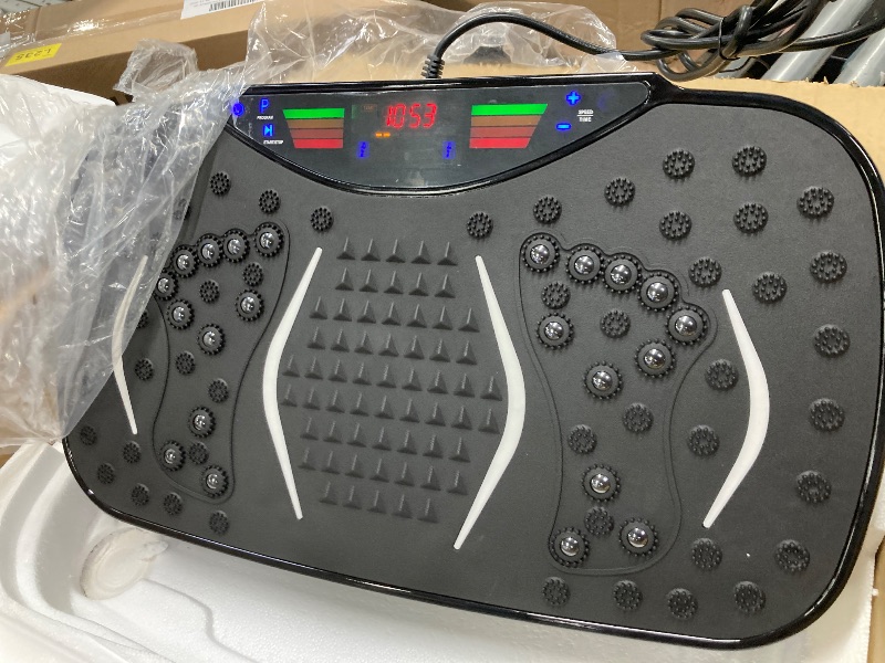 Photo 1 of ***used***Hlthair Vibration Plate Exercise Machine for Lymphatic Drainage Machine Full Body Workout Vibration Fitness Platform with Bluetooth and Lights
