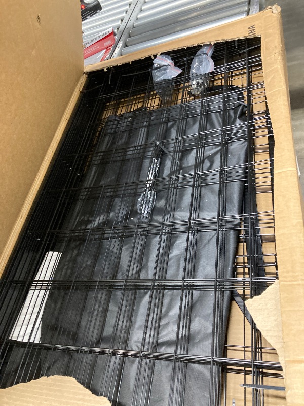 Photo 1 of ***** used missing parts***Anyask Universal Heavy Duty Medium Metal Dog Kennel Playpen with Sun/Rain Proof Top for Dog Cat Duck Chicken Outdoor Excerise (4'L x 4'W x 4.5'H)