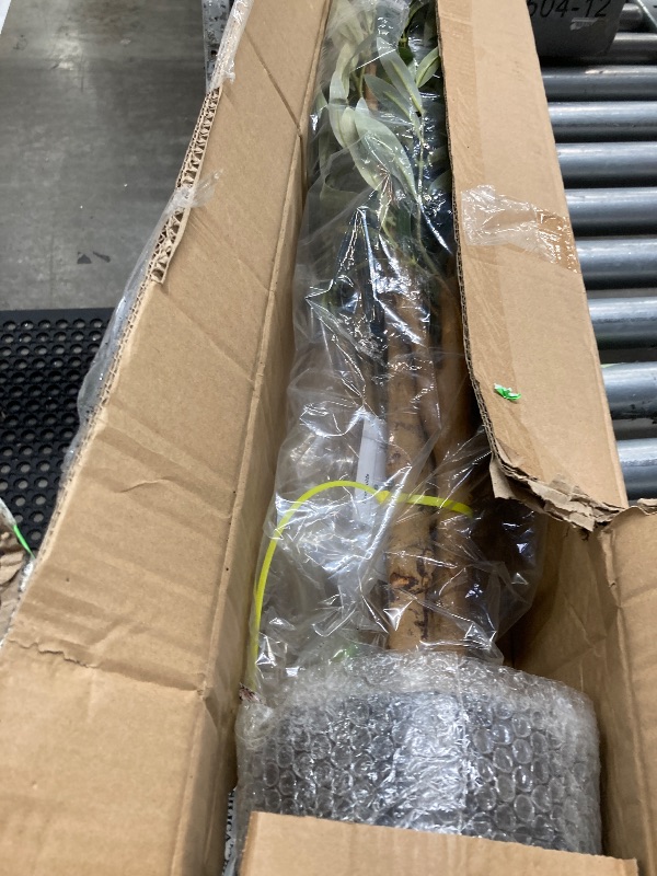 Photo 1 of **used*** R.Planzen 5ft Artificial Olive Tree Indoor, Tall Faux Olive Tree, Artificial Plants with Natural Wood Trunk and Lifelike Fruits for Home Office Decor