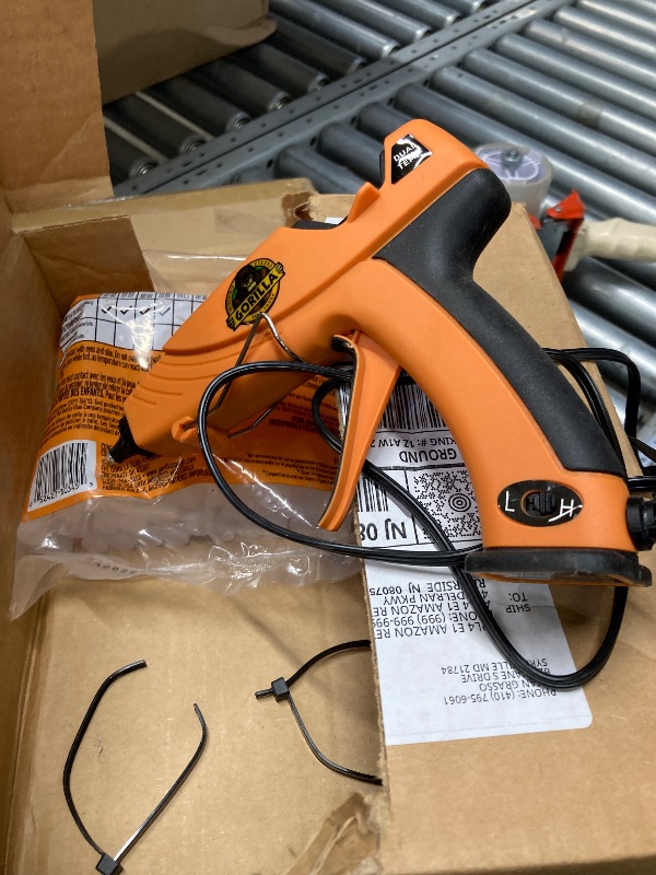 Photo 1 of **used missing parts***Gorilla Hot Glue Gun (Pack of 1) - Dual Temp Full Size Hot Glue Gun with Precision Nozzle, Easy Squeeze Trigger, and Enhanced Safety Features for DIY, Craft, Repairs, and More