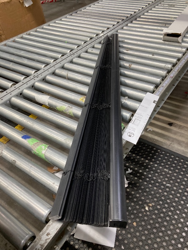 Photo 1 of **used** Cordless Light Filtering Mini Blind - 48 Inch Width, 64 Inch Length, 1" Slat Size - Black - Cordless GII Morningstar Horizontal Windows Blinds for Interior by Achim Home Decor