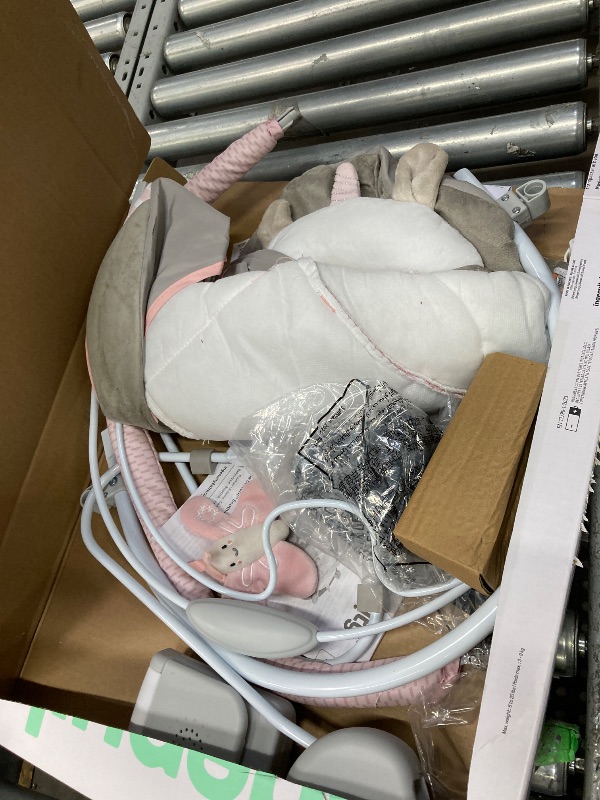 Photo 1 of **used missing parts funtional un tested****  Ingenuity Soothing Baby Bouncer Infant Seat with Vibrations, -Toy Bar & Sounds, 0-6 Months Up to 20 lbs (Pink Flora the Unicorn)