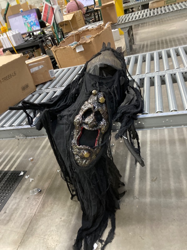 Photo 1 of **usado missing parts untestd*** Haunted Hill Farm's Light-Up Creepy Ghost Tree Halloween Animatronic with White Strobe Effects and Electrical Sounds for Scary Halloween Decorations, Spooky Fright Props for Home or Haunted House
