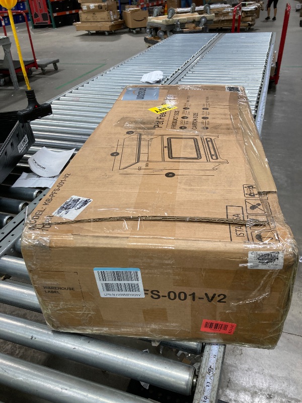 Photo 1 of ***used missing parts untested *****Roomfitters Modern Pet Feeding Station Furniture with Elevated Dog Bowls, Dog Proof Hidden Design, Tilt Out Pet Food Storage Cabinet, Pet Toy Storage Organizer, White