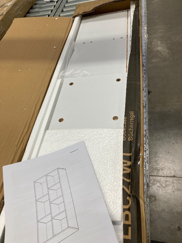 Photo 1 of ****Used, missing a part and it is not known if it works****VASAGLE Bookcase, Bookshelf with 7 Compartments, Freestanding Shelves and Cube Organizer, for Display in Living Room, Bedroom, and Home Office, White ULBC27WT