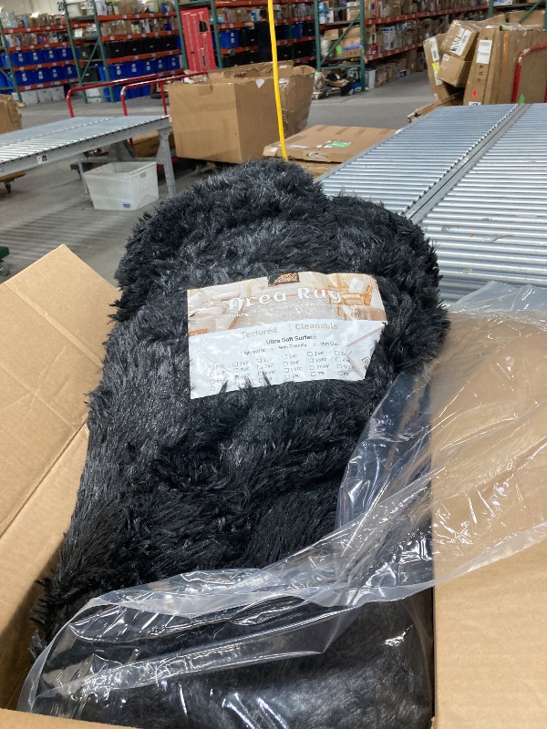 Photo 1 of **used**  ERTHMEER 6'x9' Area Rugs for Bedroom Living Room Dinning Room Fluffy Soft Shag Modern Plush Pile Ultra-Soft Rugs Carpets,Black
