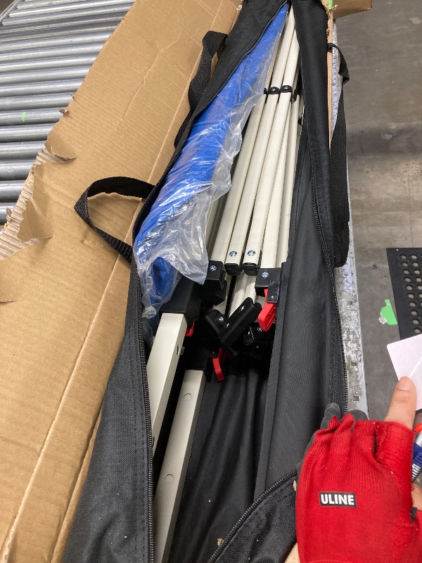 Photo 1 of ***used missing parts ***GVDV 10x10 Ft Pop up Canopy Tent Slant Leg Outdoor Canopy with Carry Bag Beach Tent Sports Shelter Blue
