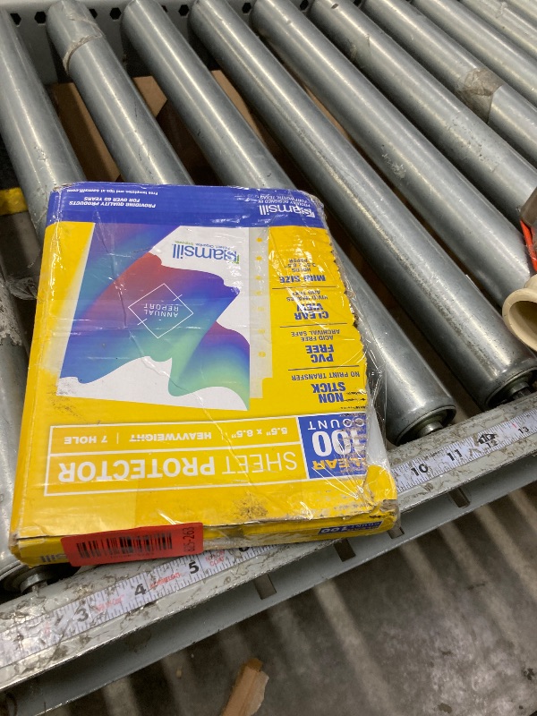 Photo 1 of **used**Samsill Mini Sheet Protectors 100 Pack, 5.5 x 8.5 Inch Page Protectors for Mini 3 Ring Binder, Clear Protector Sheets, 7 Hole, Top Loading, Acid Free
