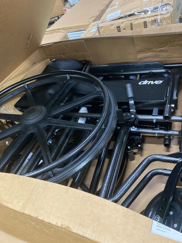 Photo 1 of ****uesd missing partes funtional untested***** Sentra Extra Wide Heavy Duty Wheelchair 24 inch