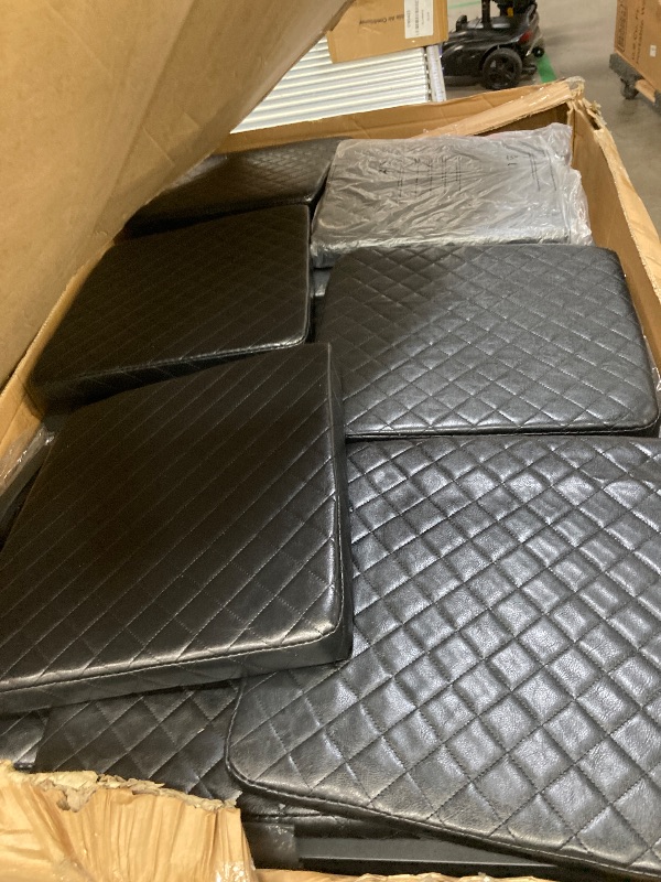 Photo 1 of ***no refund The dining set is incomplete, part is broken, it is used, I don't know if it is 100% functional.***   LTTROMAT Modern 7 Piece Dining Room Sets for 6, Faux Marble Dining Room Sets, PU Leather Chair, Dining Room, Apartment, Blac