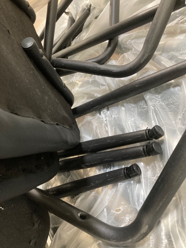 Photo 1 of **** The chair is used, it is missing parts like the screws and has a broken part in the front and the leg is all dented.*****Ktaxon Folding Chairs Set of 4 Modern Kitchen Dinner Chairs, Padded Accent Chairs Reading Chair Bar Office Chair with Metal Legs